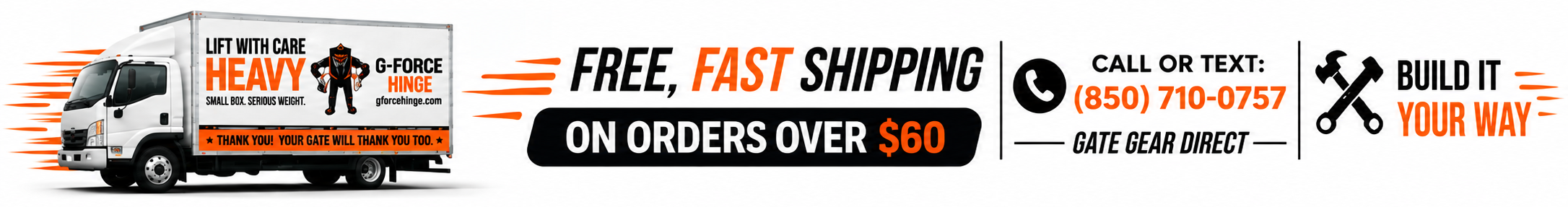 G-Force Hinge - Free Fast Shipping on Orders Over $60 - Call or Text (850) 710-0757